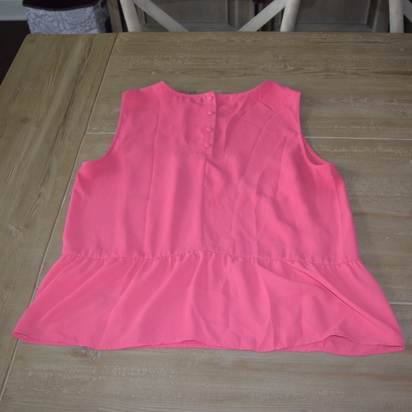 The Limited Blouse Peplum Ruffle - Size M - Pink - Picture 2 of 9